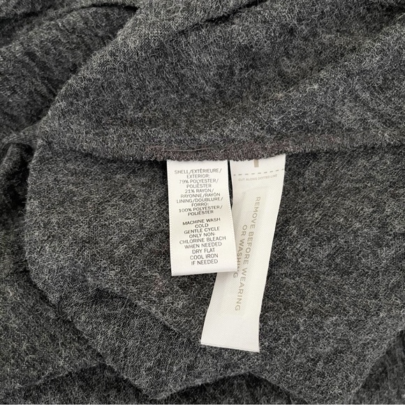 Ann Taylor Loft Dress Womens Size 0P Gray Knit Sleeveless Pleated Skirt FitFlare - Picture 5 of 6